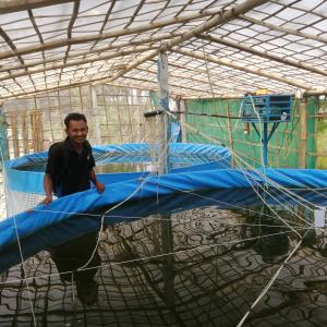 A Gulf returnee Nepali youth sees reliable future in biofloc fishery