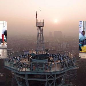 Yoga Practice at Skywalk Tower on International Yoga Day (Photos)