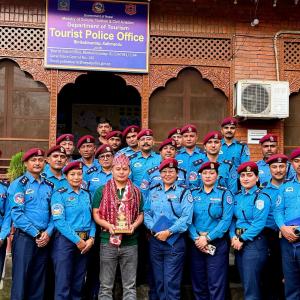 पर्यटक प्रहरीका असई गणेश मोक्तानलाई बिदाइ